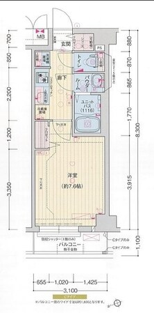 プレサンスジェネ赤羽真正寺坂の物件間取画像